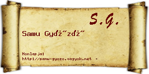 Samu Győző névjegykártya