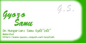 gyozo samu business card